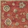 8' X 11' Sienna Orange Hand Tufted Allover Traditional Floral Indoor Area Rug