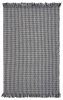 9' X 12' Grey Hand Woven Houndstooth With Braided Fringe Indoor Area Rug