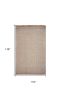 9' X 12' Oatmeal Beige Hand Woven Herringbone With Braided Fringe Indoor Area Rug