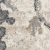 9' X 13' Ivory Machine Woven Distressed Floral Traditional Indoor Area Rug