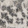 9' X 13' Ivory Machine Woven Distressed Floral Vines Indoor Area Rug