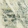 9' X 13' Ivory Grey Machine Woven Abstract Brushstroke Indoor Area Rug