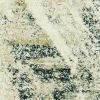 9' X 13' Ivory Grey Machine Woven Abstract Brushstroke Indoor Area Rug