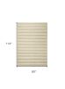 8' X 10' White Ivory Hand Woven Knobby Cornish Stripe Indoor Area Rug