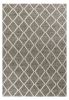 8' X 10' Dark Grey Hand Woven Diamond Pattern Indoor Area Rug