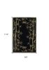 8' X 10' Black Hand Tufted Bordered Bamboo Indoor Area Rug