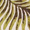 8' X 11' Natural Beige Hand Tufted Tropical Leaves Indoor Area Rug