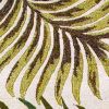 8' X 11' Natural Beige Hand Tufted Tropical Leaves Indoor Area Rug