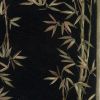 8' X 11'  Wool Black And Bamboo Area Rug
