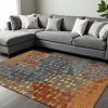 9' X 13'  Polypropylene Blue Or  Coral  Area Rug