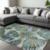 9' X 13'  Polypropylene Teal Or  Green Area Rug