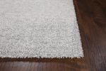 9' X 13' Gray and Ivory Abstract Hand Woven Area Rug