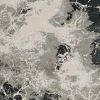 9' X 13'  Polyester Silver Area Rug