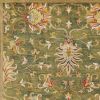 3' X 5' Emerald Green Hand Tufted Wool Traditional Floral Indoor Area Rug