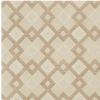 3' X 5' Ivory Geometric Diamonds Wool Area Rug