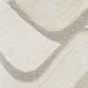 3' X 5' Ivory Hand Tufted Abstract Waves Indoor Area Rug