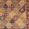5' X 8' Red Floral Panel Bordered Area Rug