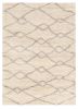 5' X 8' Ivory Grey Machine Woven Chain Link Indoor Area Rug