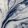 5' X 8' Blue Watercolor Indoor Area Rug