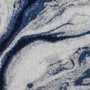 5' X 8' Blue Watercolor Indoor Area Rug
