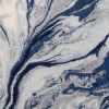 5' X 8' Blue Watercolor Indoor Area Rug