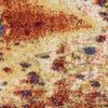 5' X 8' Blue Rust Orange Machine Woven Abstract Brushstrokes Indoor Area Rug