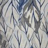 5' X 8' Grey Navy Machine Woven Tropical Indoor Area Rug