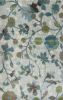 5' X 8' Teal Blue Machine Woven Floral Indoor Area Rug