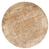 7' Round Champagne Abstract Indoor Area Rug