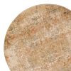 7' Round Champagne Abstract Indoor Area Rug
