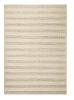 3' X 5' White Ivory Hand Woven Knobby Cornish Stripe Indoor Area Rug
