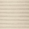 3' X 5' White Ivory Hand Woven Knobby Cornish Stripe Indoor Area Rug