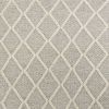 3' X 5' Grey Braided Diamonds Wool Indoor Area Rug