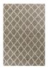 3' X 5' Dark Grey Hand Woven Diamond Pattern Indoor Area Rug
