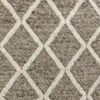 3' X 5' Dark Grey Hand Woven Diamond Pattern Indoor Area Rug