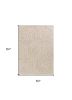 5' X 7' Ivory Geometric Hexagon Wool Indoor Area Rug