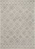 5' X 7' Sand Geometric Diamond Wool Indoor Area Rug