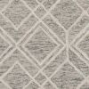 5' X 7' Sand Geometric Diamond Wool Indoor Area Rug