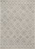 5' X 7' Sand Geometric Diamond Wool Indoor Area Rug