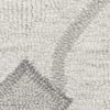 5' X 7' Ivory Hand Tufted Wool Ogee Indoor Area Rug