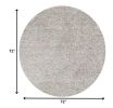 6' Ivory Round Hand Woven Area Rug