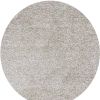 6' Ivory Round Hand Woven Area Rug