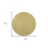 6' Round  Polyester Canary Yellow Area Rug