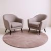 6' Rose Pink Round Indoor Shag Rug