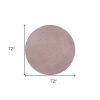 6' Rose Pink Round Indoor Shag Rug