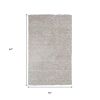 5' X 7' Ivory Heather Plain Indoor Area Rug