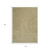 5' X 7' Yellow Heather Plain Indoor Area Rug