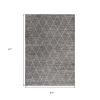 5' X 8' Grey Geometric Diamond Indoor Area Rug