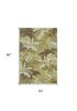 4' X 6' Moss Green Hand Tufted Palm Trees Indoor Area Rug