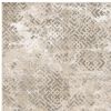 5' X 8' Sand Silver Geometric Maze Pattern Indoor Area Rug